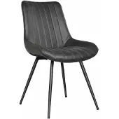Lizzely Garden & Living SET DEAL: 6 stuks Eetkamerstoel Susta grijs microvezel eetstoel zetel