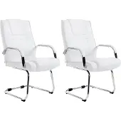CLP Set van 2 stoelen Attila met metalen frame, wit