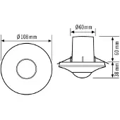 ESYLUX EP10428807 Aanwezigheidsmelder (plafond) Wit