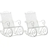 CLP Metalen schommelstoel Smile (set van 2 stuks) - Wit