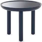 Kartell K-Top Tafel Ø 60 cm x H 50 cm | Smoked Mirror|Blue