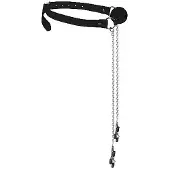 Ouch! Ball Gag met Tepelklemmen - Zwart