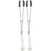 Taboom - Tweezers With Pearls - Bondage / SM Nipple clamps Zilver