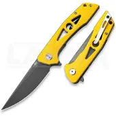 Bestech Eye of Ra - Gray PVD - G10 vouwmes, geel