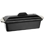 Vogue Zwarte gietijzeren paté terrine 1,3 Liter