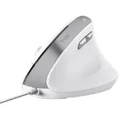 Trust BAYO II ERGONOMIC Muis Kabelgebonden Optisch Wit 6 Toetsen 2400 dpi Geïntegreerd scrollwiel
