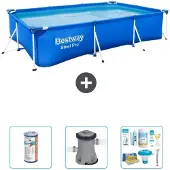 Bestway Steel Pro, rechthoekig zwembad - 300x201x66 cm - 4-delig - S22718
