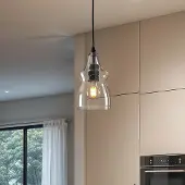 LumenXL 1-lichts hanglamp Trinidad - transparant glas
