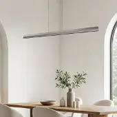 LumenXL Hanglamp Miyo - geborsteld grijs met dimbare LED en instelbaar wattage