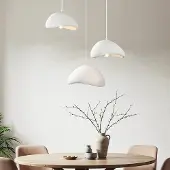 LumenXL 3-lichts Wabi Sabi hanglamp Sora - wit steeneffect