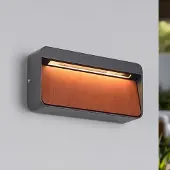 LumenXL Buiten wandlamp Primo - hout en antraciet