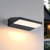 LumenXL Zwarte draaibare wandlamp voor buiten - Argento