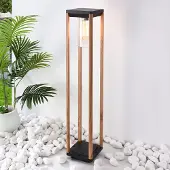 LumenXL Staande buitenlamp Paca, 80 cm - houtlook