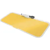 Leitz Cosy Glassboard Voor Bureau - Glazen Memobord Met Pennenhouder - Inclusief Minimarker Met Wisser - Warm Geel