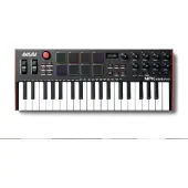 Akai MPK Mini Plus - USB MIDI-keyboardcontroller met 37 minitoetsen, 8 MPC-pads, sequencer, MIDI/CV/Gate I/O, muziekproductiesoftware en Native Instruments Sound Package