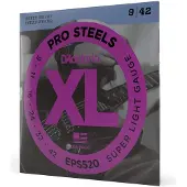 D'addario And Co EPS520 PROSTEELS ELECTRIC GUITAR STRINGS SUPER LIGHT 9-42