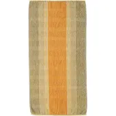 Cawö Handdoek Cawö Cashmere Stripes Lichtoranje (set van 3)