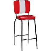 Wohnling Barkruk WL1.718 Rood, wit Kunstleer
