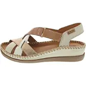 Pikolinos Sandaal 'Cadaques' lichtbeige / cognac / goud