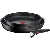 Tefal Ingenio Eco Resist L3979102 Set van 2 braadpannen 24/28 cm + afneembare handgreep - Inductie