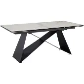 Wohnling Eettafel wit keramiek uitschuifbaar 180 cm Wit