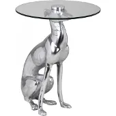 Wohnling Bijzettafel DOG aluminium zilver 40 cm