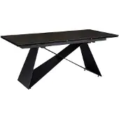 Wohnling Eettafel zwart keramiek uitschuifbaar 180 cm Zwart