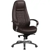 Amstyle Kantoel AUSTIN, echt leer, bruin. Bureau stoel, draagvermogen 120 kg. Chefstoel met hoge rugleuning en hoofdsteun, maat X-XL