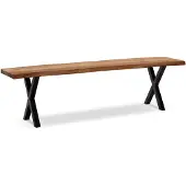 Wohnling Eetkamerbank acaciahout X-poten 140 cm - WL7.298