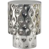 Wohnling Bijzettafel zilver aluminium rond 36 cm