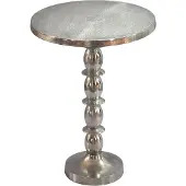 Wohnling Bijzettafel zilver rond 40x56x40 cm