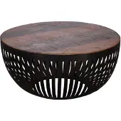 Wohnling Salontafel NISHA hout en metaal 70 cm breed