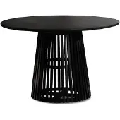 Wohnling Eettafel zwart mangohout 120x120 cm