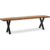 Wohnling Eetkamerbank acaciahout X-poten 120 cm
