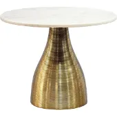 Wohnling Salontafel metaal marmer wit 60 cm rond