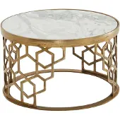 Wohnling Salontafel wit marmer rond 60 cm