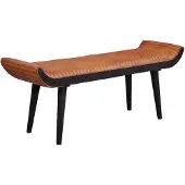 Wohnling Bank leer bruin 125 cm breed - WL6.014