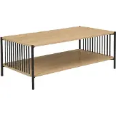 Wohnling Salontafel zwart opbergvak 110x60 cm