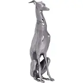 Wohnling Decoratiebeeld windhond aluminium zilver