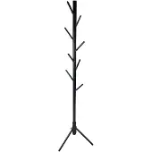 INNE - Staande kapstok - zwart metaal - meerdere haken - 47x47x175 cm