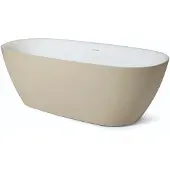Luca Vrijstaand Bad Hybride Baden 170x75x55cm 250L Soft Sand