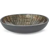 Luca Opzetwastafel vetro ovaal 49x36x12.5 glas incl. Wastafelhouder multicolor/black