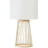 Lyora Schemerlamp Lois Hout Met Witte Kap
