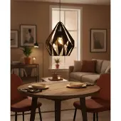 Eglo Carlton 1 Hanglamp - E27 - Ø 31 cm - Zwart