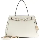 GUESS schoudertas handtas Dovie Satchel Cream White crème