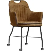 MX Sofa Eetkamerstoel Floria - Microvezel - Cognac - MxSofa