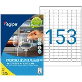 Agipa universele etiketten, 24 x 24 mm, wit