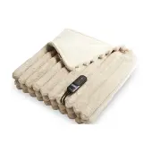 Duux - Yentl Overblanket - Stripped Rabbit Faux Fur Beige - 200x200 cm