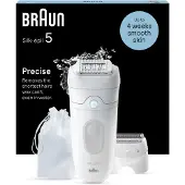 Braun Silk-épil 5 5-041, Wit, 28 pincetten, MicroGrip-technologie, Werkt op batterijen, 100 - 240 V, 50 - 60 Hz