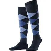 Burlington Kniekousen blauw gemêleerd